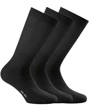 Rohner Chaussettes unisexe Chaussettes Paquet de 3 sport 3-er pack - Noir