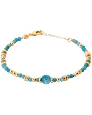 Brillaxis Bracelets Bracelet plaqué or et apatite bleue