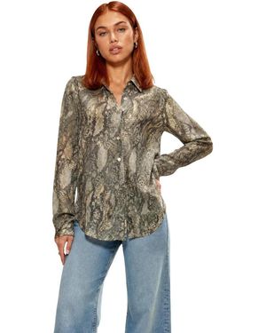 Guess Blouses NEW LS CLOUIS SHIRT W6YH68 W3212 - Neutre