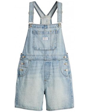 Levi's Combinaisons 001UY-0000 UTILITY SHORTALL-SUMMER JOB - Bleu