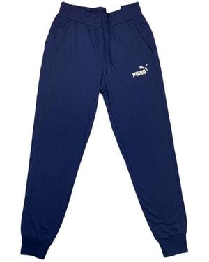 PUMA Jogging Pantalon Essentials Jersey 100% coton BCI - Bleu