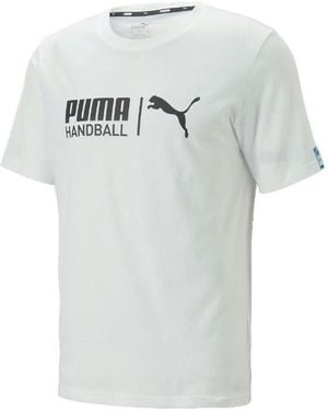 PUMA T-shirt T-shirt Handball en coton blanc pour - Gris