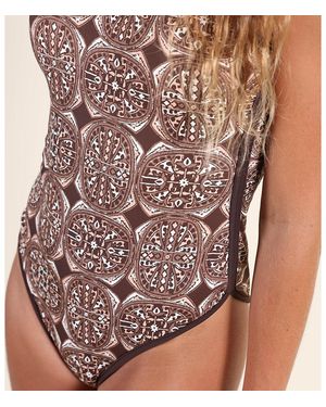 Oxbow Maillots De Bain Maillot Une Pièce Darts - Marron