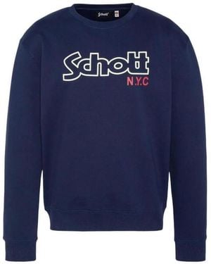 Schott Nyc Sweatshirts Stanley - Bleu