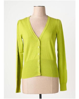 King Louie Gilet Cardigan Col V Parrot Vert