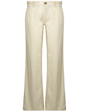 Freeman T.porter Pantaloni Morbidi Pantaloni Alla Zuava Agathaa Plain Linen - Neutro