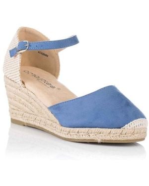 Amarpies Espadrilles Sandale à coin - Esparto - Bleu