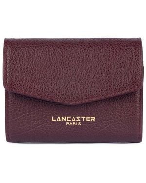 Lancaster Portefeuille Portefeuille Dune Cuir Bordeaux Foncé - Violet