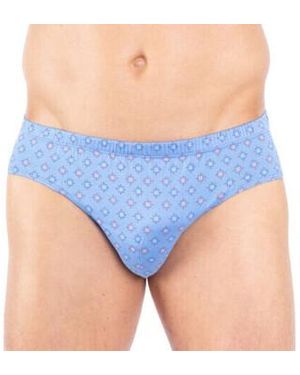 Mariner Pyjamas / Chemises de nuit Lot de 2 slips taille basse fantaisie en coton mercerisé - Bleu