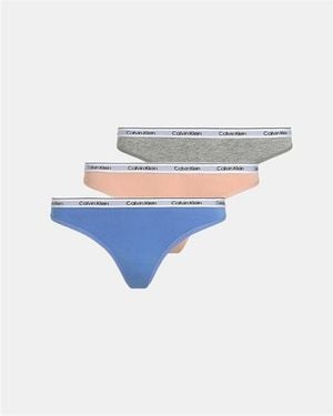 Calvin Klein Slips 000QD5209EW9G THONG 3PK - Blanc