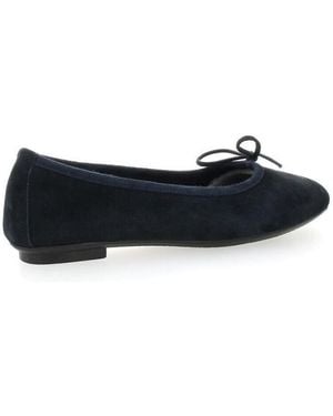 Reqins Ballerines Ballerines Harmony Cuir Velours - Bleu