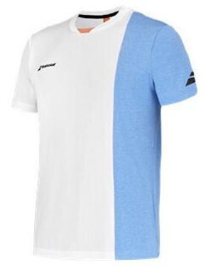 Babolat T-shirt Tshirt Play Blanc/Bleu