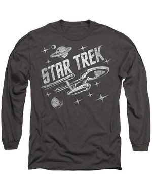Star Trek T-shirt Through Space - Gris