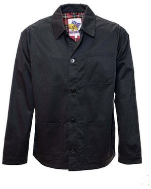 Harrington Blouson Veste de peintre noir - Bleu