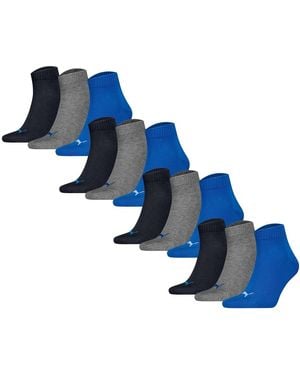 PUMA Chaussettes unisexe Chaussettes Paquet de 12 Quarter Plain 12P - Bleu