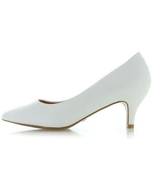Vera Collection Chaussures escarpins Escarpins blanc mariage à petits talons, avec bout pointu