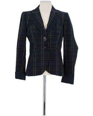 KENZO Veste Blazer en laine marine - Bleu