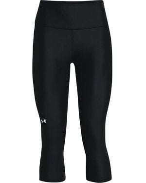 Under Armour Standard HeatGear High No-Slip Waistband Pocketed Capri - Noir