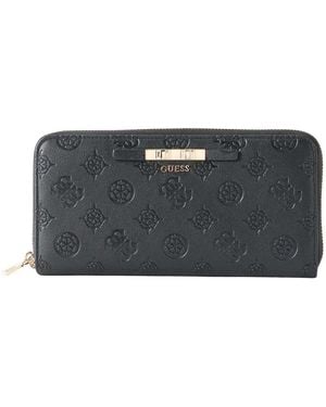 Guess Portefeuille Compagnon Carmella Grand Logo - Gris