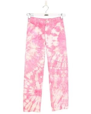 Charlie Joe Pantalon Pantalon droit en coton - Rose