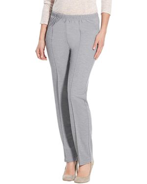 Daxon Pantalon by - Pantalon en maille stature - d'1,60m - Gris