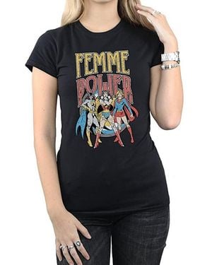 Dc Comics T-Shirt Femme Power - Noir