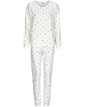 Petit Bateau Completi Pigiami Pyjama - Bianco