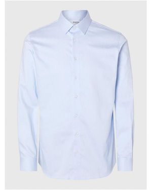 SELECTED Chemise - SLHSLIM-PERFORMANCE SHIRT LS NOOS - Bleu