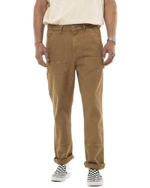 Von Dutch Pantalon Pantalon en coton canvas - Neutre