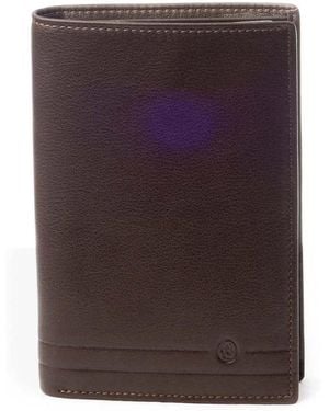 David William Portefeuille Portefeuille cuir Deco anti piratage Marron - Violet