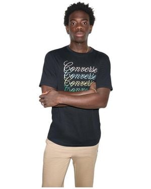Converse Debardeur Scripted Echo Tee - Bleu