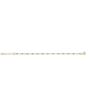 Brillaxis Bracelets Bracelet argent doré perles résine verte - Blanc