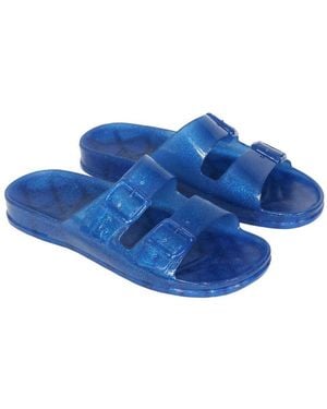 CACATOES Sandales Sandales Plates À Paillette Femme Anjo Glitter - Bleu