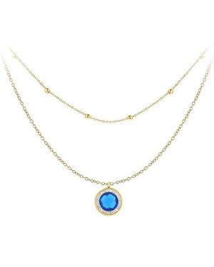 Sc Bohème Collier B2126-BLEU+B2370-DORE - Métallisé