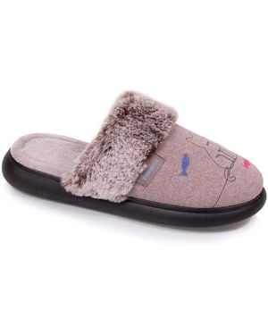 Isotoner Chaussons Chaussons mules chat Taupe - Violet