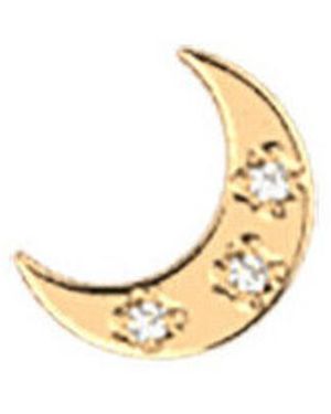 Les Georgettes Boucles oreilles piercing Les Cadettes Minuit serti oxydes blancs laiton doré - Métallisé