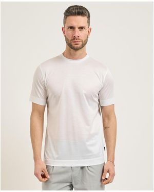 Gazzarrini T-Shirt T-Shirt Homme En Fil D'Écosse - Blanc