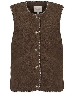 ONLY Polaire Onlbaby Teddy Vest - Marron