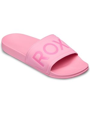 Roxy Sandales Plates Slippy Ii - Rose