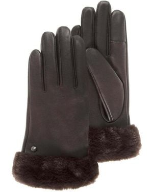 Isotoner Gants Cuir Collection - Marron