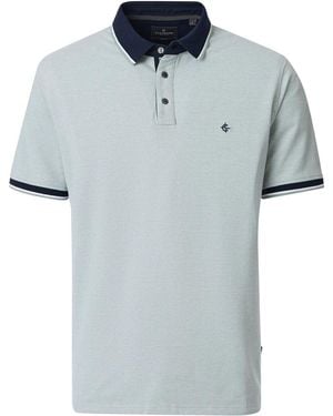 CASA MODA T-shirt Polo Piqué Contrast Vert Clair - Bleu