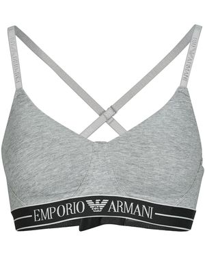 Emporio Armani Sport-Bh Everyday Cotton Padded Soft Coutour Bra - Grau