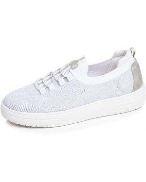 Isotoner Baskets Basses Baskets Femme Slip-On Talon Plateforme - Blanc