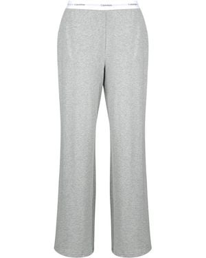 Calvin Klein Pyjama's Nachthemden Logo Jersey Pant - Grijs