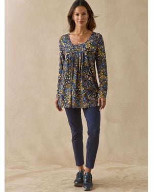 Daxon T-Shirt Tunique En Maille Extensible - Neutre