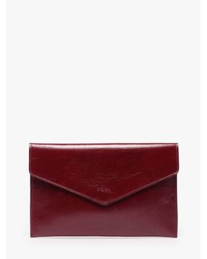 Etrier Pochette Pochette De Soirée L Paddock Cuir Paddock 709-Epad075L - Rouge