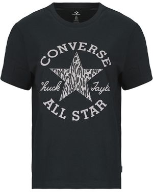 Converse T-Shirt Korte Mouw Animal Print Infill Standard Fit Tee - Zwart