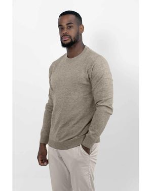 Vercate Pull Col rond de luxe - Marron