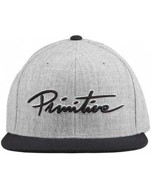 Primitive Skateboarding Casquette Cap nuevo script snapback - Gris