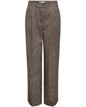 ONLY Pantalon Onlbekka Life Hw Wide Wool Look Pant Tlr 15360269 - Marron